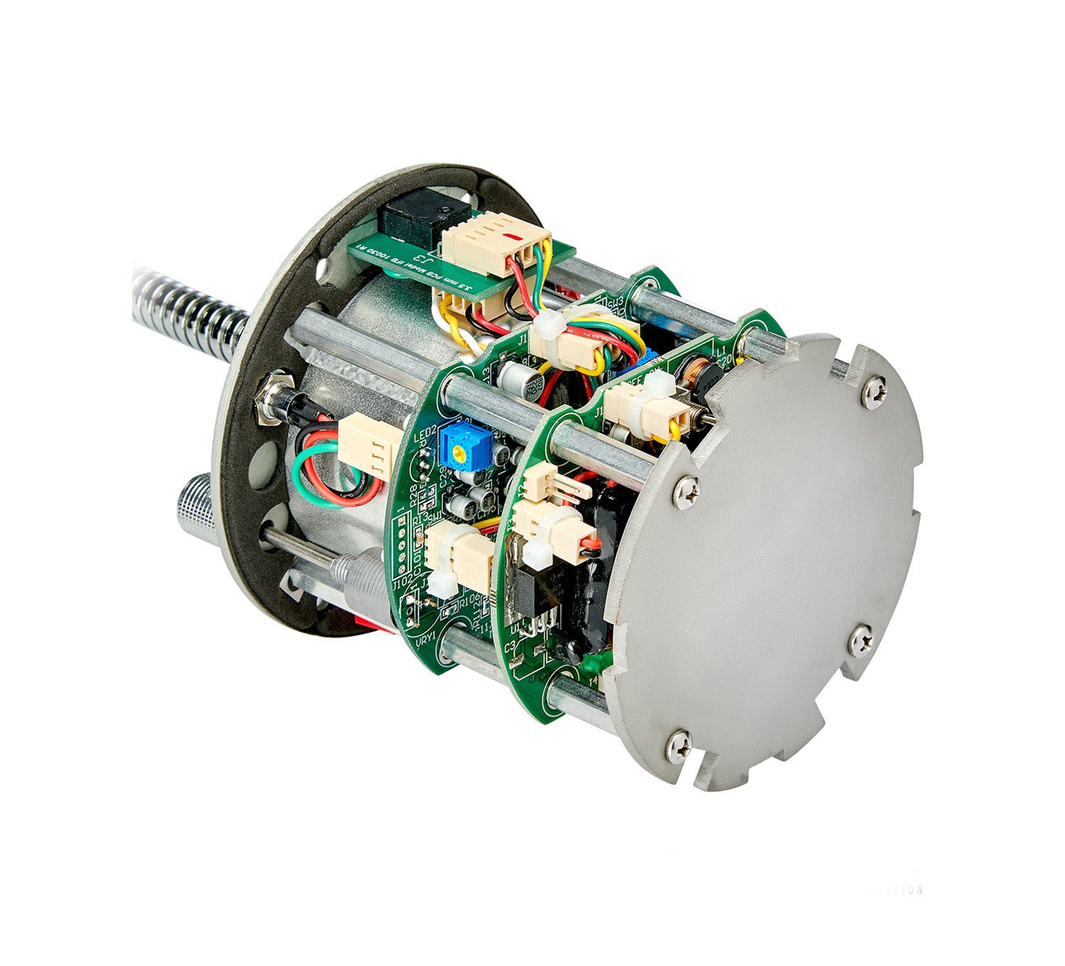 image of haventech window intercom  SC100 internal components. and bullet resistantplate mounted