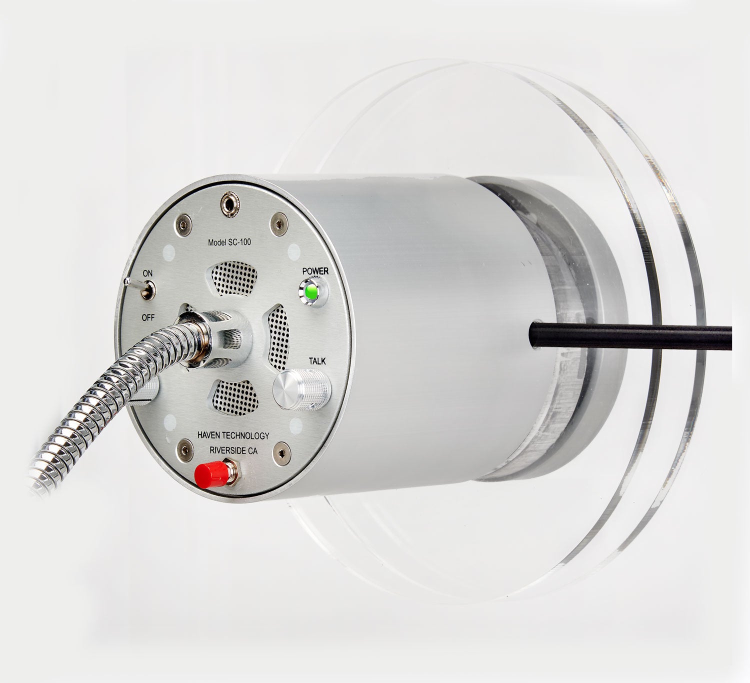 Image showing clear mounting adapters for SC-100 window intercom by HavenTech intercoms