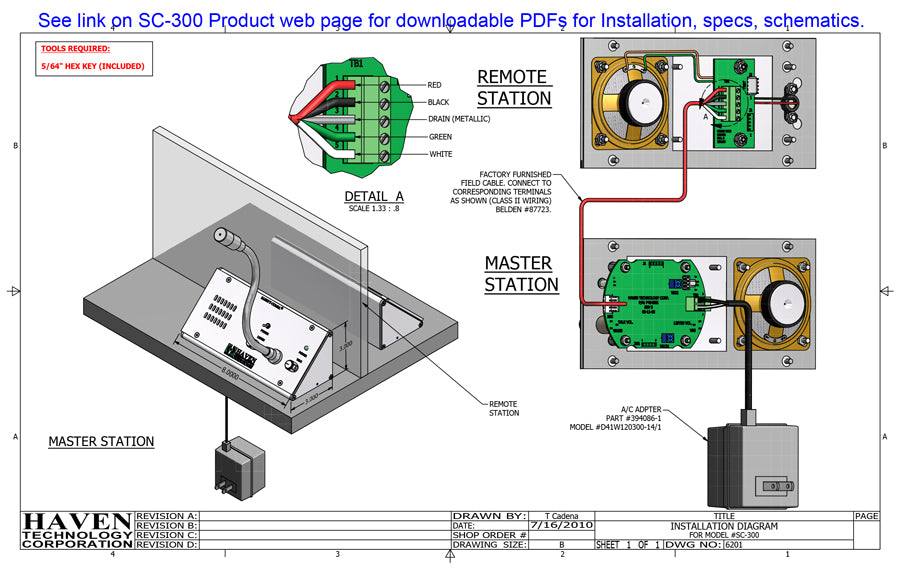 Safety-Comm SC-300 Amplified Window Intercom System. Mounts on counter. No window hole required.